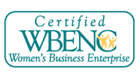 Home - Freight Brokerage, Freight Agents & LTL Freight Shipping Logo displaying "Certified WBENC Women's Business Enterprise" in teal, with two yellow human figures inside the letter "C".